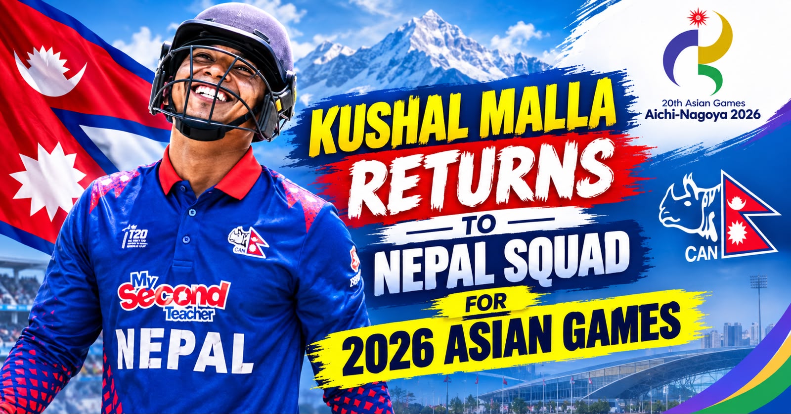 Kushal Malla Nepal squad 2026 Asian Games