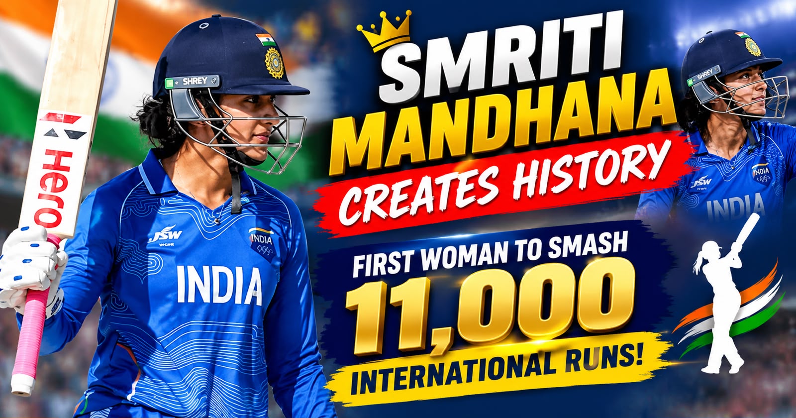 Smriti Mandhana 11000 runs