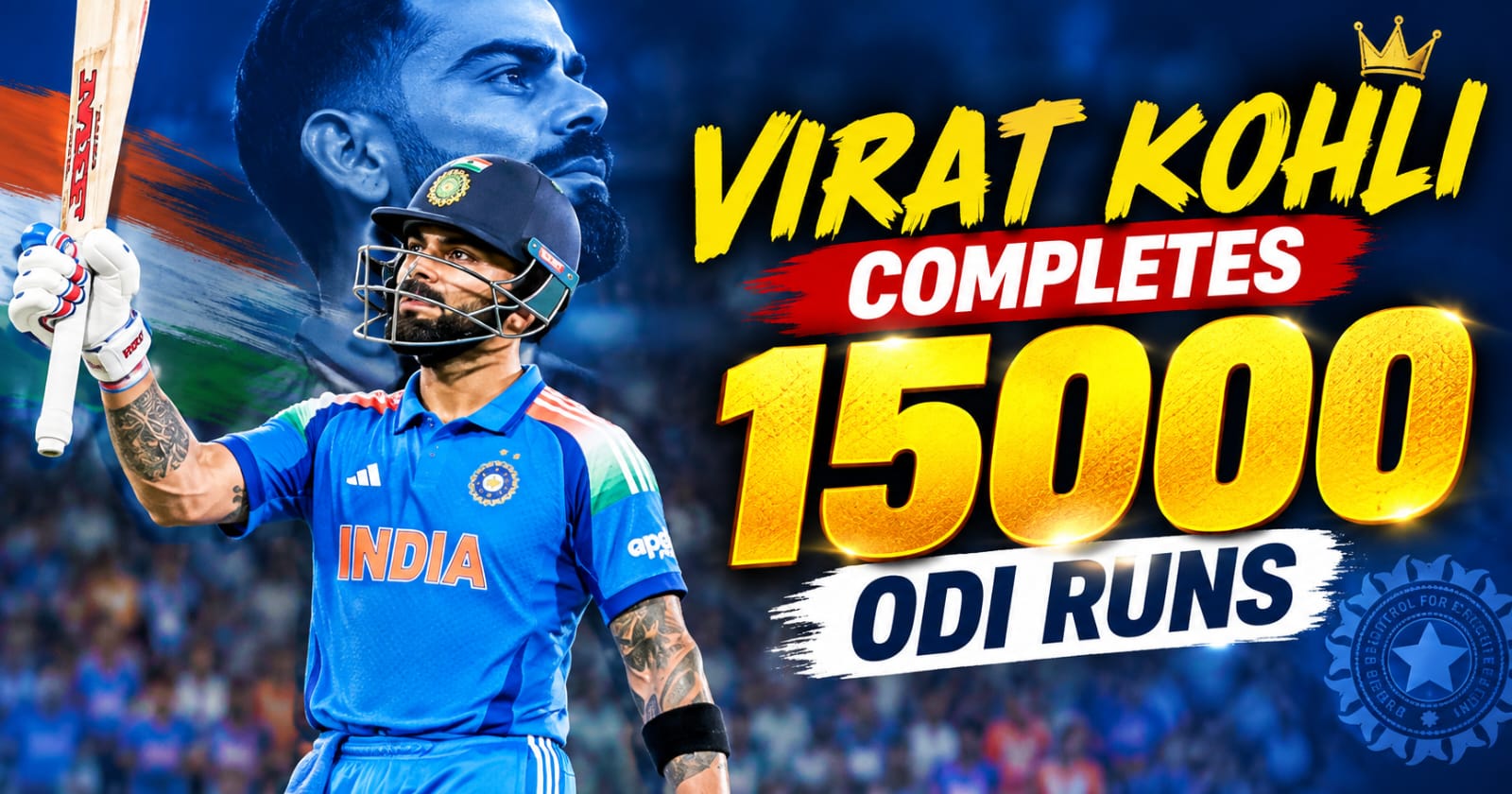 Virat Kohli 15000 ODI runs